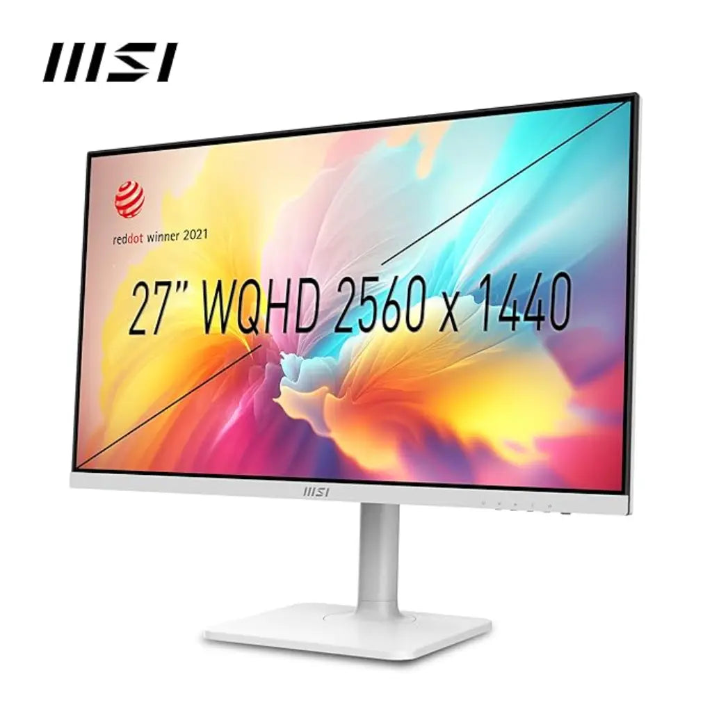 MSI Modern MD272QXPW 27" 2K WQHD 100Hz IPS Built-in-Speaker Business Monitor-White-tpstech.in