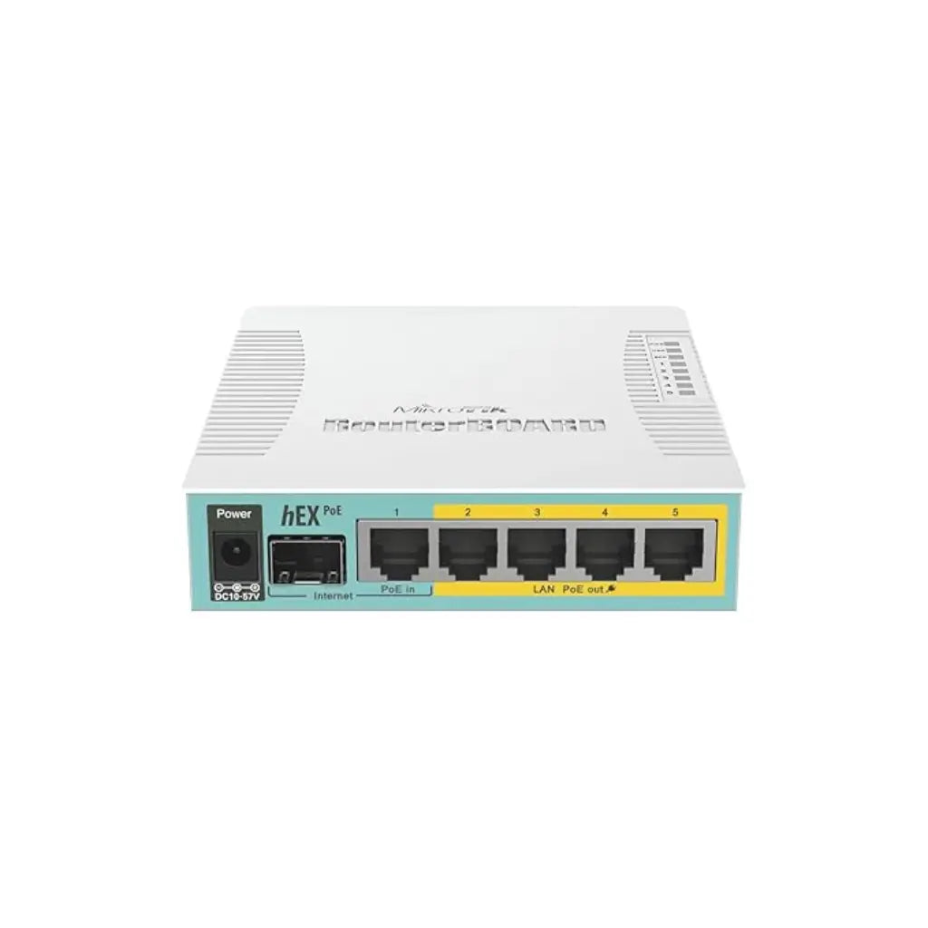 MikroTik hEX PoE RB960PGS Gigabit Ethernet Router with 5 Ports PoE-Out SFP Enclosure Included-tpstech.in