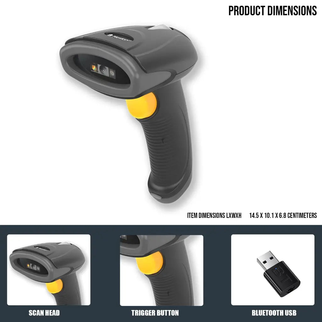 Newland HR2081‑BT Wireless 2D Barcode Scanner with Bluetooth 5.0-tpstech.in