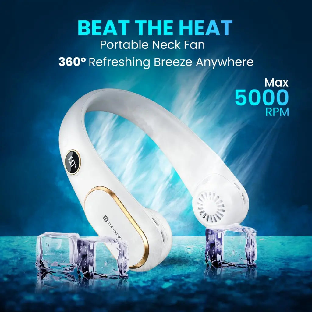 Portronics GoBreeze POR 2048 Portable Bladeless Neck Fan with 360 Degree Airflow-tpstech.in