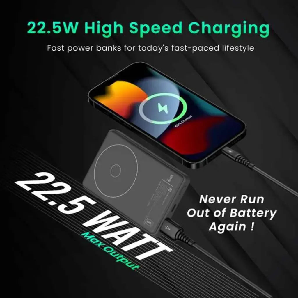 Portronics Luxcell Wireless Mini 10K POR 2178 10000mAh Power Bank-tpstech.in