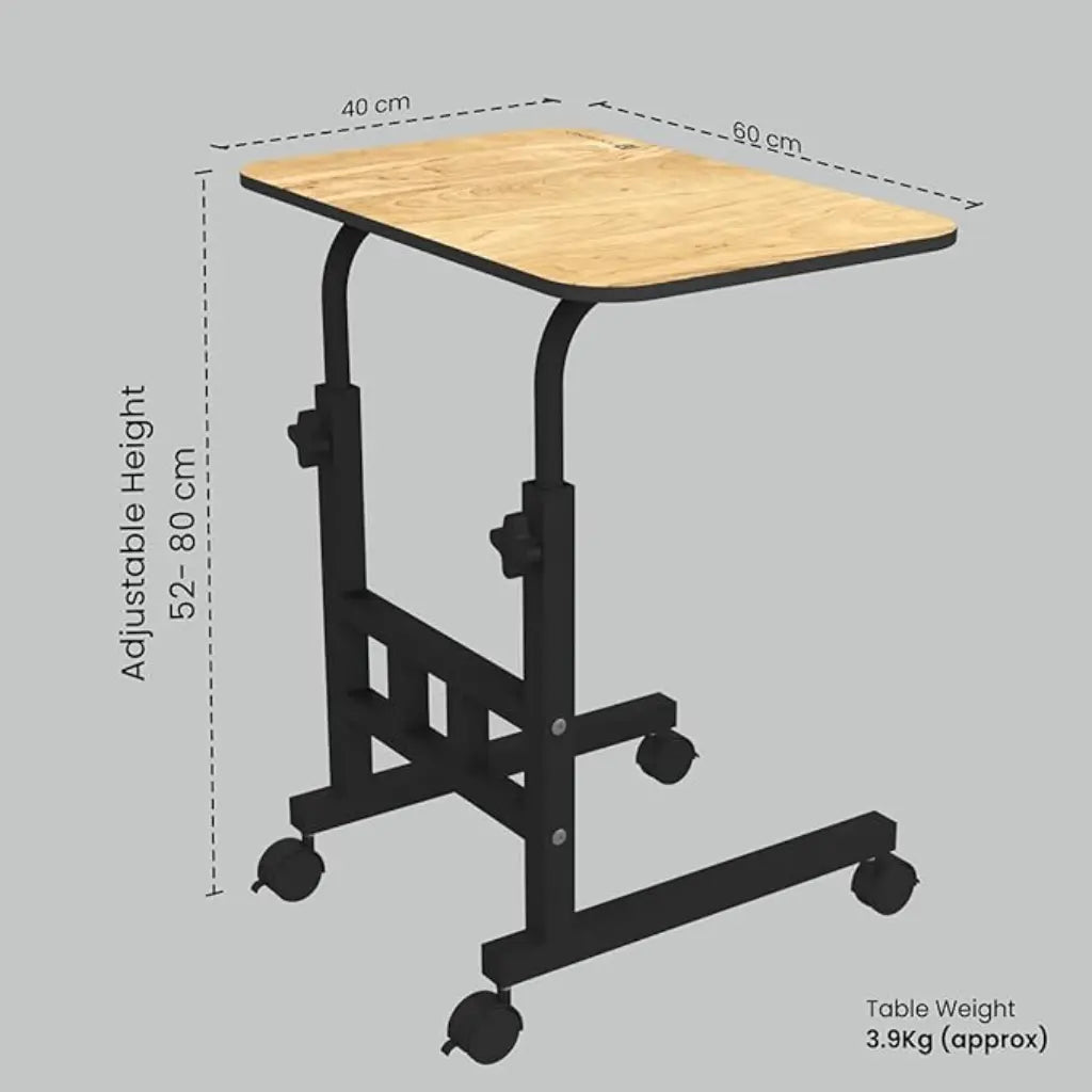 Portronics My Buddy D POR 1376 Adjustable Portable Laptop Table with Wheels-tpstech.in