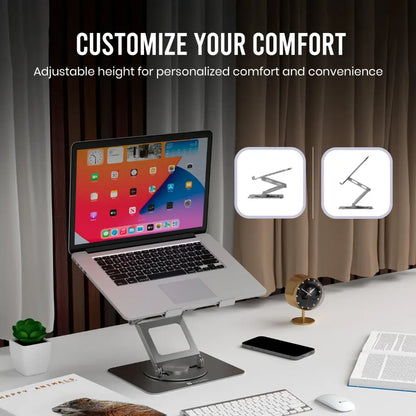 Portronics My Buddy K11 Pro Laptop Stand Adjustable Height 360 Rotation-tpstech.in