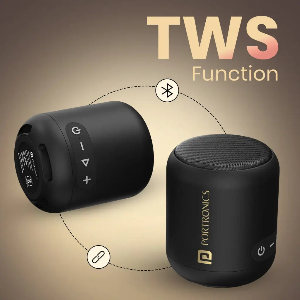 Portronics SoundDrum 1 POR 1288 Portable Bluetooth Speaker 10W Output-tpstech.in