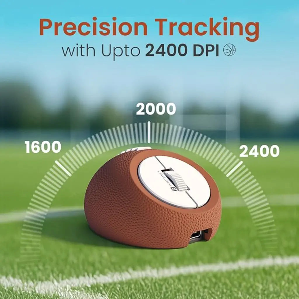 Portronics ToadPlay Rugby POR 3118 Mini Wireless Mouse Bluetooth 5.0 & 2.4GHz 2400 DPI-tpstech.in