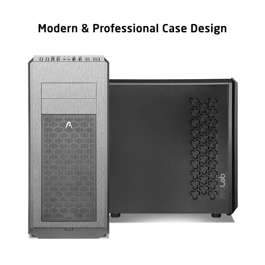 Prolab Design AI748 Full‑Tower Workstation Case High Airflow Mesh Front - Black-tpstech.in