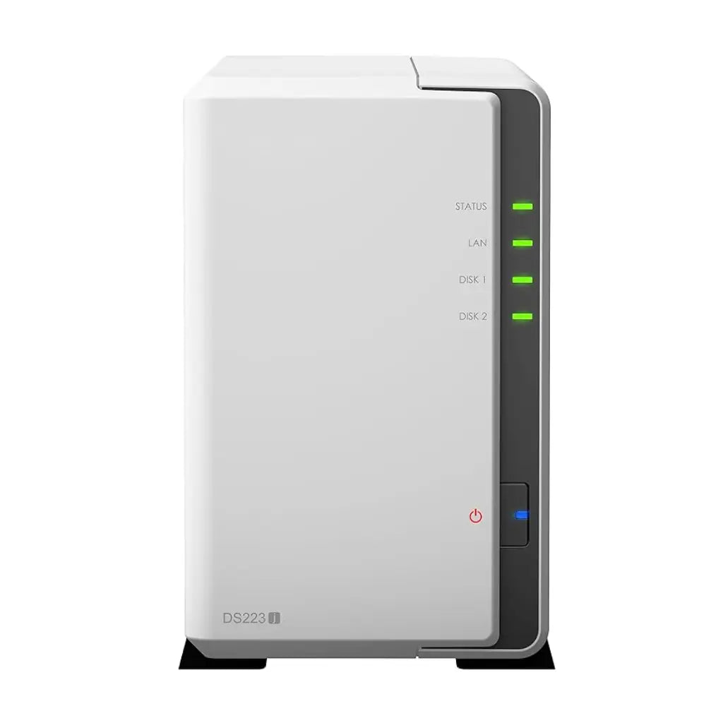 Synology DiskStation DS223J 2-Bay Network Attached Storage Enclosure Drive - White-TPSTECH.IN
