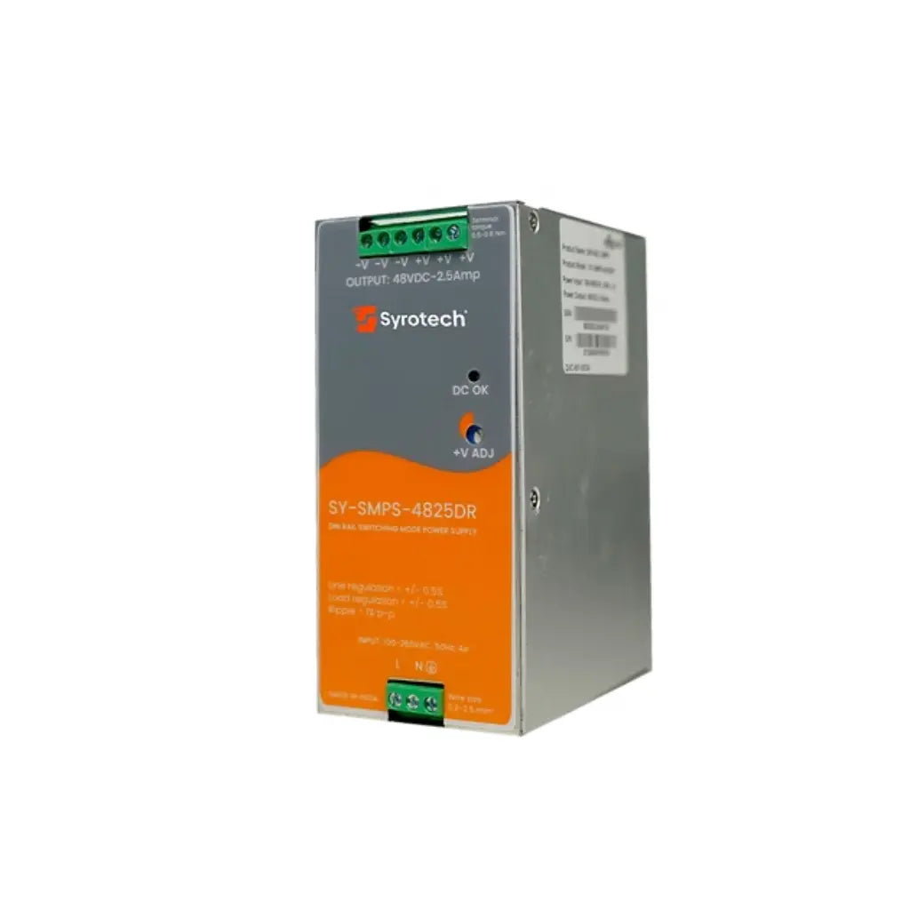 Syrotech SY‑SMPS‑4825DR 48V 2.5A DIN Rail Industrial 120W Power Supply-tpstech.in