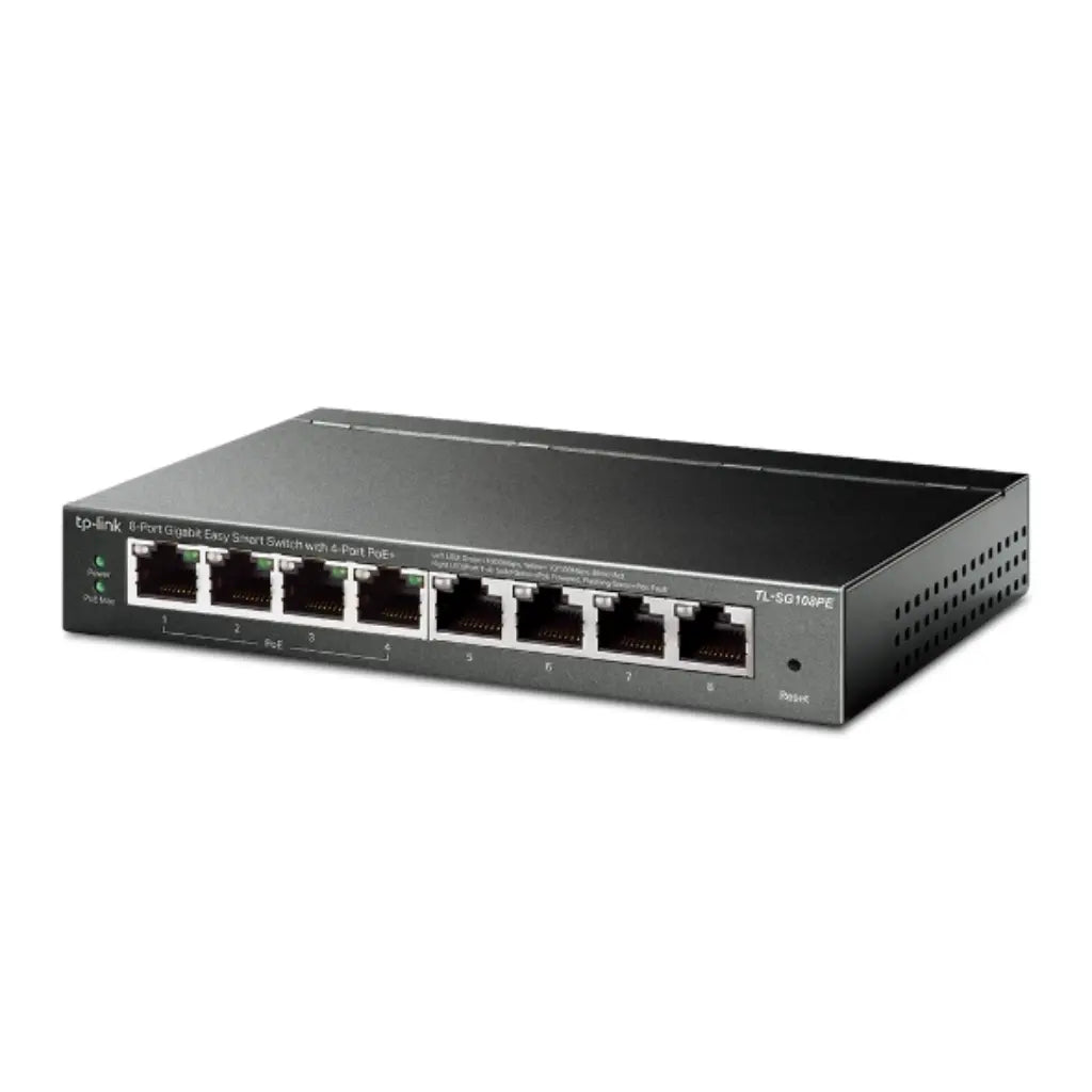 TP-Link TL-SG108PE V5 8-Port Gigabit Easy Smart Switch with 4 PoE+ Ports-tpstech.in
