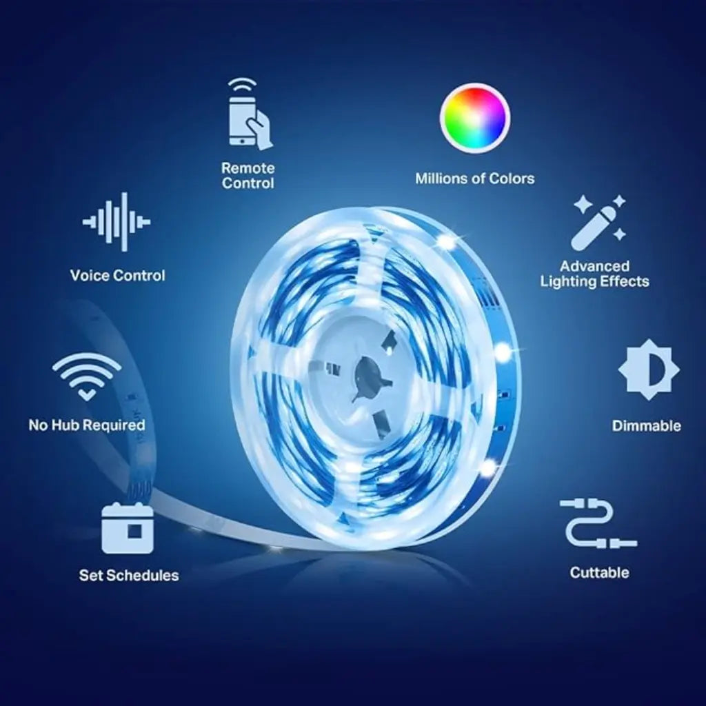 TP-Link Tapo L900-5 Smart Wi-Fi LED 5m Light Strip with 16 million RGB Multicolor-tpstech.in