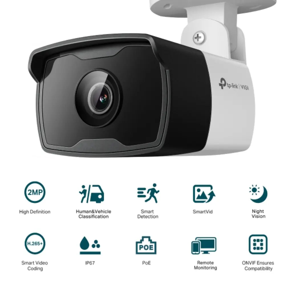 TP-Link VIGI C320I 2MP 2.8MM Outdoor IR Bullet Network Camera IP67 without Mic-tpstech.in