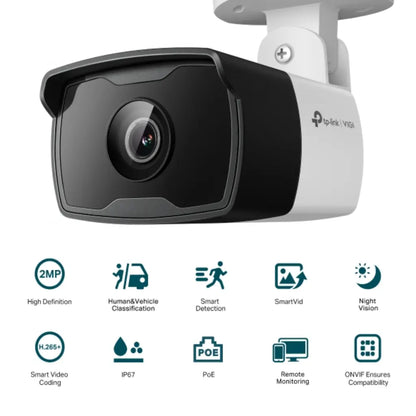 TP-Link VIGI C320I 2MP 2.8MM Outdoor IR Bullet Network Camera IP67 without Mic-tpstech.in