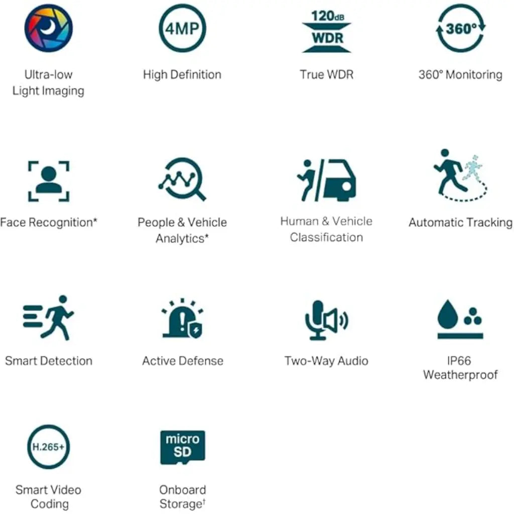 TP-Link VIGI C540S (4mm) Pan/Tilt 4MP Outdoor ColorPro Night Vision 360° Monitoring, Smart Detection & IP66 Waterproof-tpstech.in