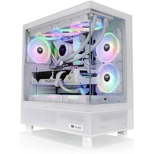 Thermaltake View 270 TG ARGB Mid Tower Tempered Glass Computer Case - Snow White-tpstech.in