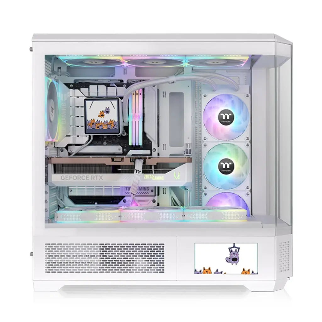 Thermaltake View 600 TG E-ATX Full Tower 4×Tempered Glass Computer Case - Snow-tpstech.in
