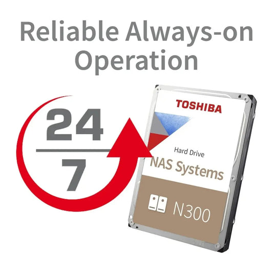 Toshiba N300 22TB NAS Internal HDD with 7200 RPM SATA 6Gb/s 512MB Cache CMR-tpstech.in