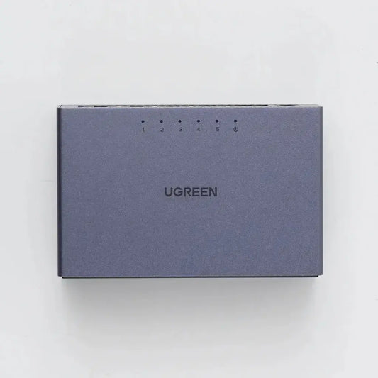 UGREEN 15641 5‑Port Gigabit Ethernet Switch Aluminum Housing Unmanaged Plug & Play-tpstech.in