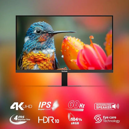 ViewSonic 27″ 4K UHD IPS Monitor with HDR10 Built‑in Speakers-tpstech.in