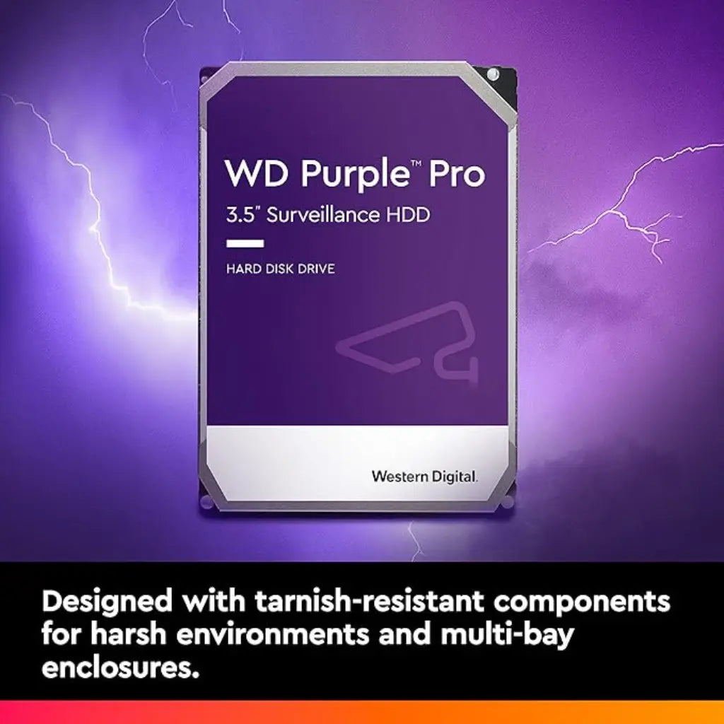 Western Digital Purple Pro 12TB 3.5" SATA 7200RPM Surveillance Hard Disk Drive-tpstech.in