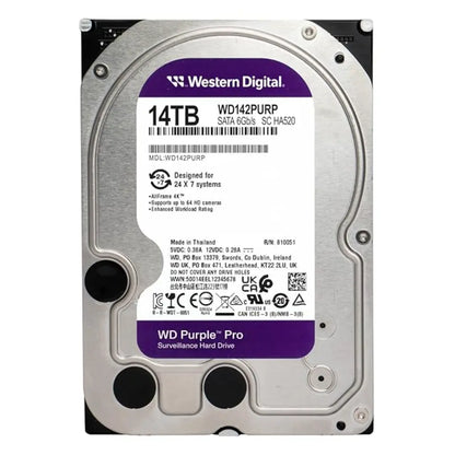 Western Digital Purple Pro 14TB 3.5" SATA 7200RPM Surveillance Hard Disk Drive-tpstech.in