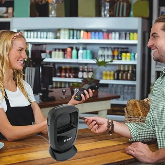 Zebra DS9308 1D/2D Presentation Barcode Scanner Hands-Free Corded Standard Range-  Black-tpstech.in