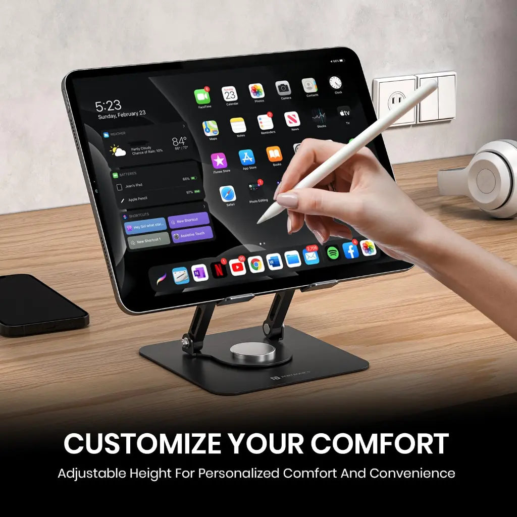 Portronics My Buddy A1 POR 3105 360 Rotating Metal Tablet and Mobile Stand