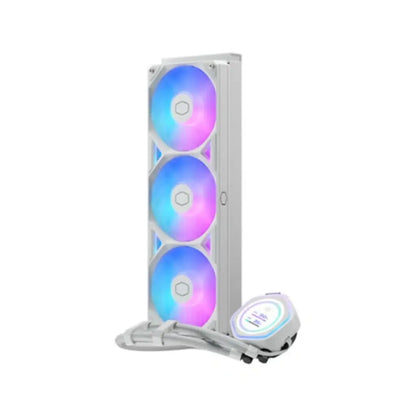Cooler Master MasterLiquid Atmos II 360mm LCD ARGB AIO Liquid CPU Cooler – White