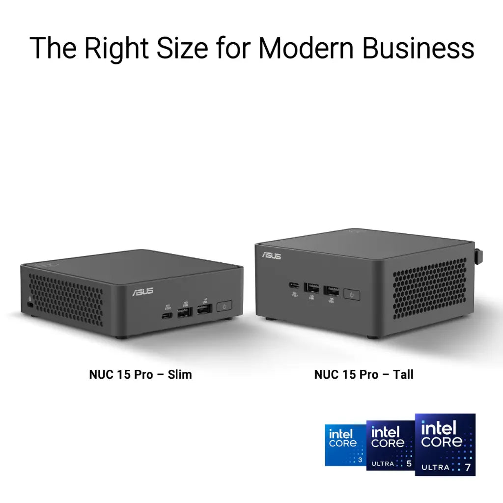 ASUS NUC 15 Pro NUC15CRHC7 Barebone Mini PC Intel Core 7 240H Intel Graphics WiFi 7