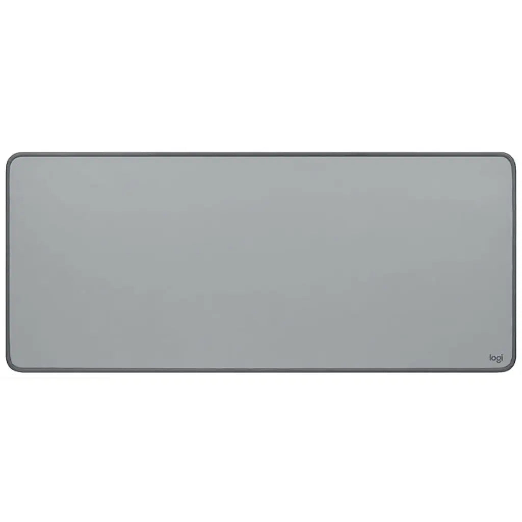 Logitech Desk Mat Studio Series Spill Resistant Anti Slip Soft Fabric Surface - Mid Grey
