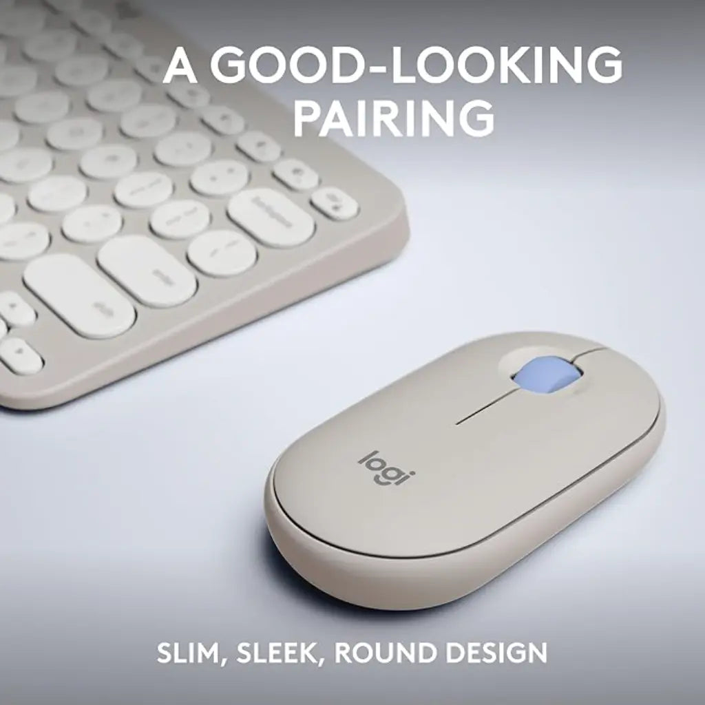 Logitech Pebble 2 Multi Device Wireless Keyboard & Mouse Combo - Tonal Sand