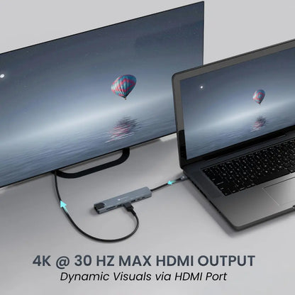 Portronics Mport 8 POR 2149 USB C Hub 8 in 1 with 4K HDMI 100 Mbps