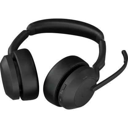 Jabra Evolve2 55 UC Stereo Bluetooth Wireless Headset with USB‑A Adapter - Black