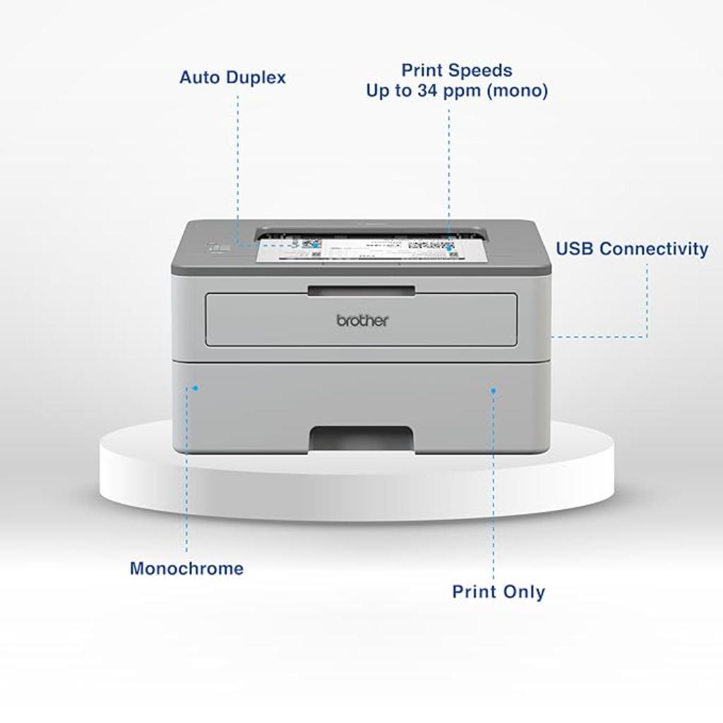 Brother HL-B2100DB Monochrome Duplex Laser Printer 34 PPM USB Connectivity