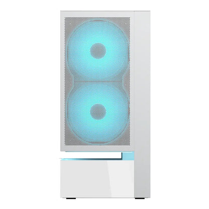 Cougar CFV235 Mesh Vision ATX Mid Tower PC Case with Central Floating Ventilation Dual 160mm ARGB PWM Fans - White