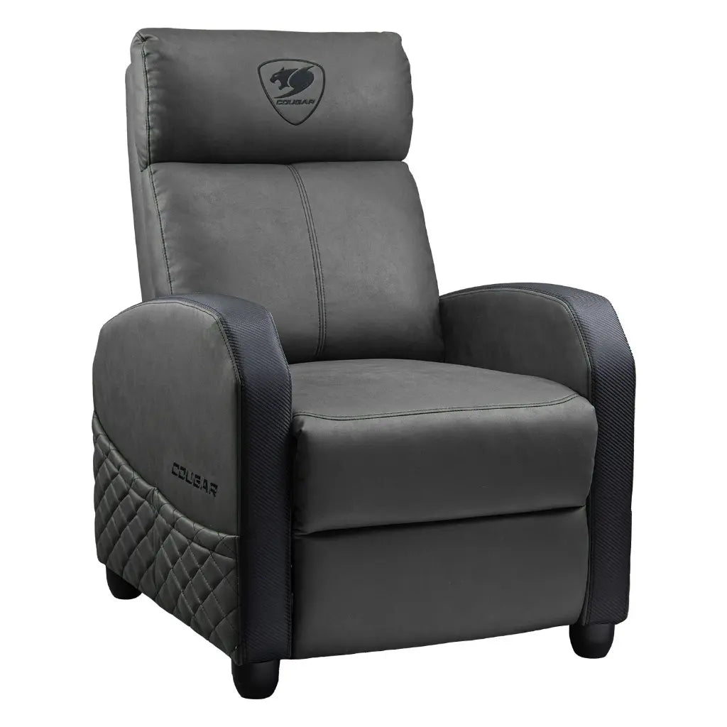 Cougar Ranger Elite Jet Gray Gaming Sofa Recliner 95–160° Adjustable Backrest Side Pocket