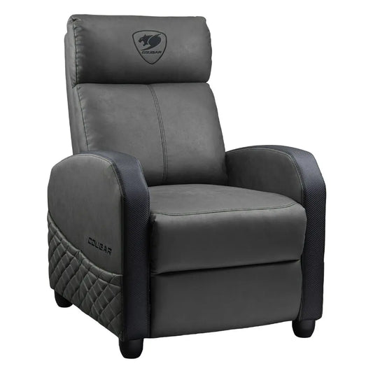 Cougar Ranger Elite Jet Gray Gaming Sofa Recliner 95–160° Adjustable Backrest Side Pocket