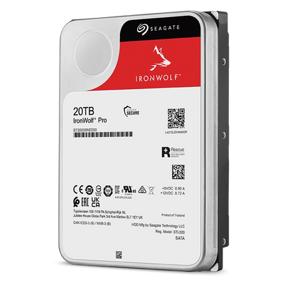 Seagate IronWolf Pro 20TB 3.5" 7200 RPM Enterprise NAS Internal Hard Disk Drive