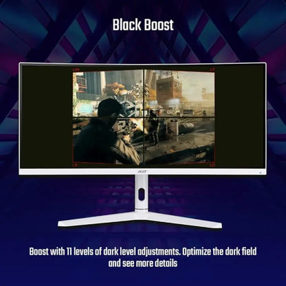 Acer XZ306CX 29.5" 2560x1080 200Hz 1ms Ultrawide Curved Gaming Monitor - White