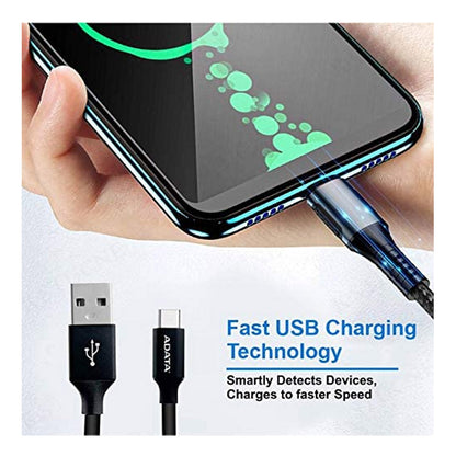 [RePacked]ADATA 2.4A Fast Charging Nylon Braided USB-C SYNC & Charge Cable with Reversible Design