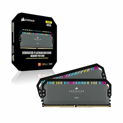Corsair Dominator Platinum RGB DDR5 RAM 64GB (2x32GB) 6000MHz CL30 Gaming Desktop Memory