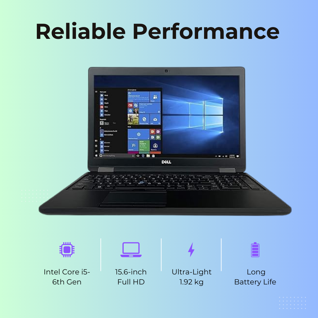 (Refurbished) Dell Latitude 5580 15.6" Laptop Intel Core i5 6th Gen 16GB RAM 512GB SSD Win 10 Pro