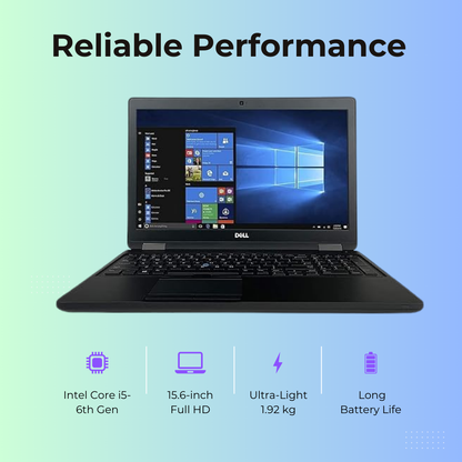 (Refurbished) Dell Latitude 5580 15.6" Laptop Intel Core i5 6th Gen 16GB RAM 512GB SSD Win 10 Pro
