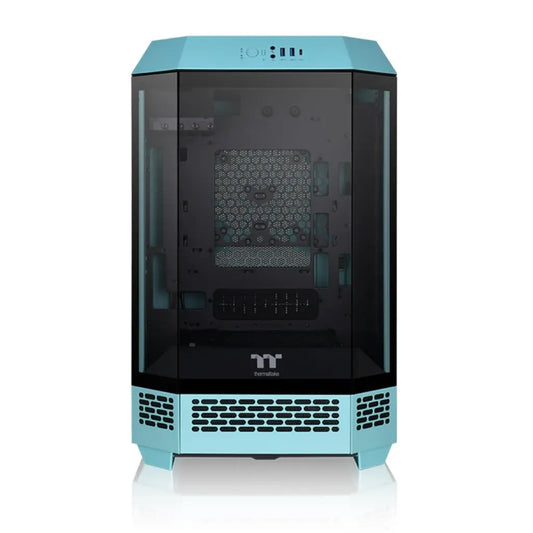 Thermaltake Tower 300 Turquoise Micro Tower Computer Case Vertical Octagonal Design