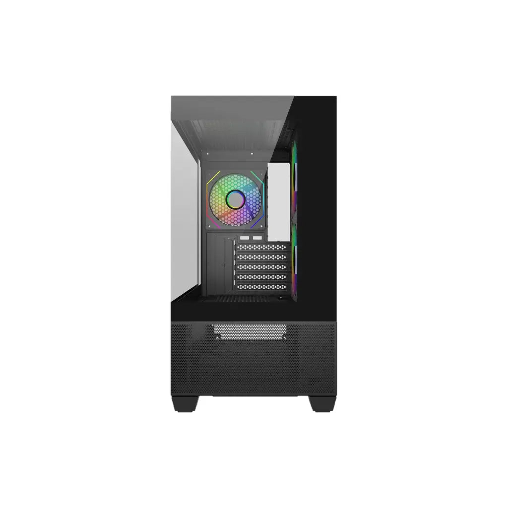 Cooler Master Elite 490 Dual Tempered Glass mATX Computer Case - Black