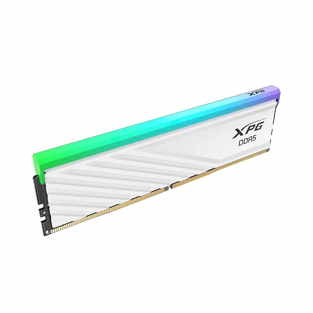 XPG Lancer Blade RGB DDR5 RAM 32GB (2x16GB) 6000MHz CL34 Gaming Desktop Memory White