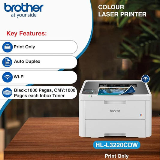 Brother HL-L3220CDW Compact Auto Duplex Color Laser Printer with WiFi