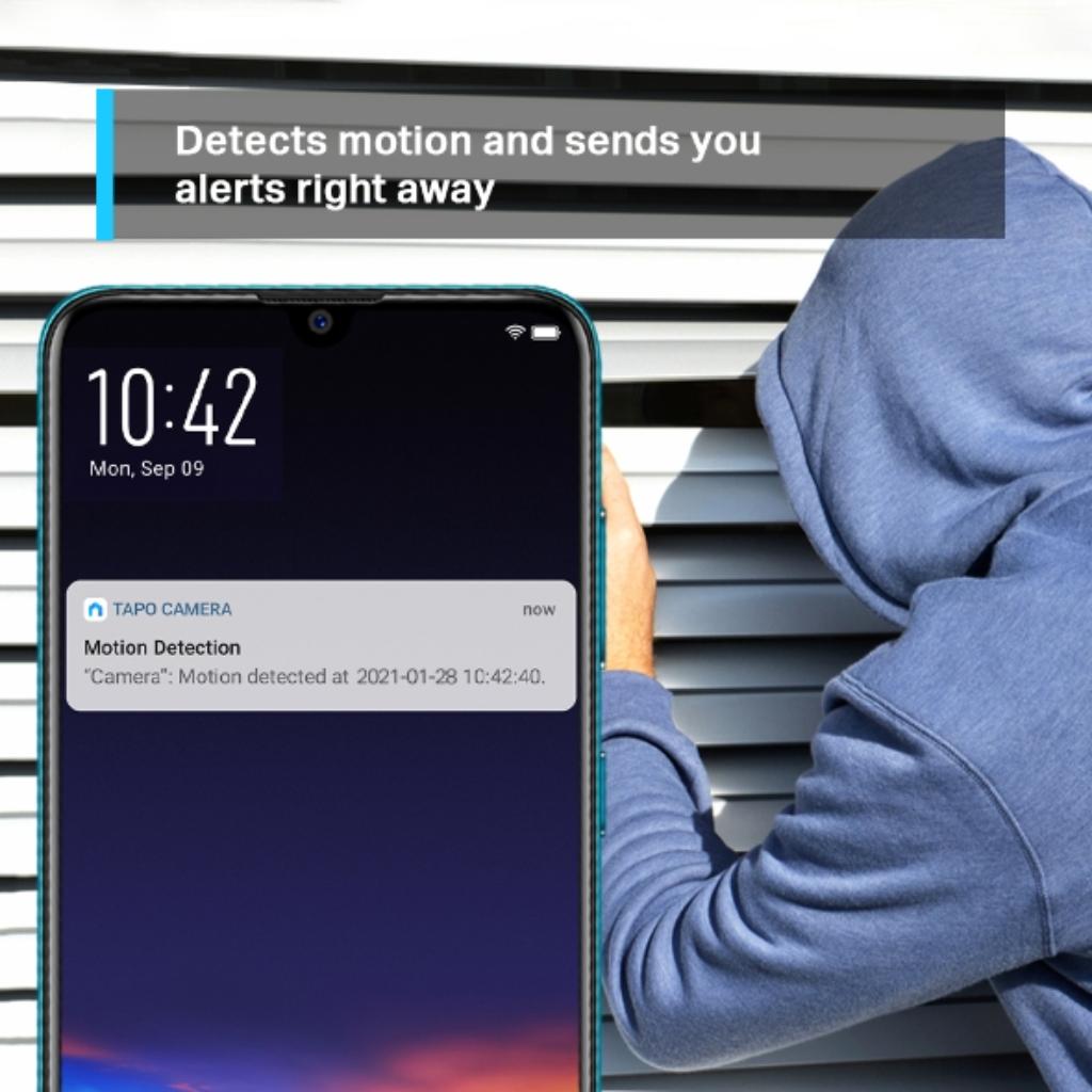 TP-Link Tapo C210-P2 Pan Tilt 3MP 2K Wi-Fi Indoor Security Camera Night Vision (Pack of 2)