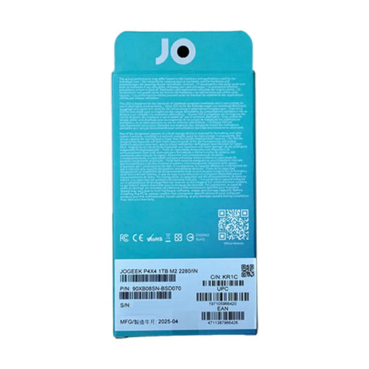 ASUS JOGEEK P4X4 1TB M.2 2280 NVMe PCIe Gen4 Internal SSD