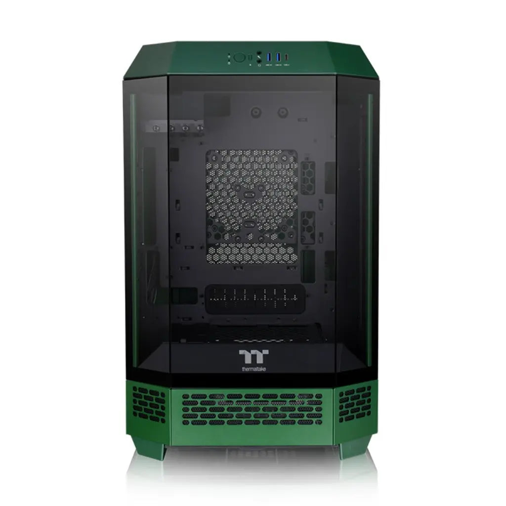 Thermaltake Tower 300 Racing Green Micro ATX Computer Case Vertical Octagonal Design