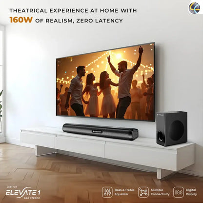 Lapcare Elevate I Bar LKAMSB9192 160W Bluetooth Stereo Sound Bar with 3D Surround Sound